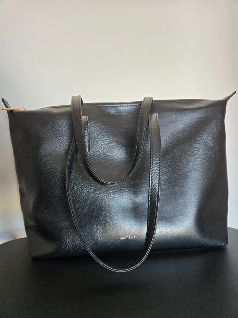 [SOLD] Matt & Nat Tote Bag - Black with Rose Gold